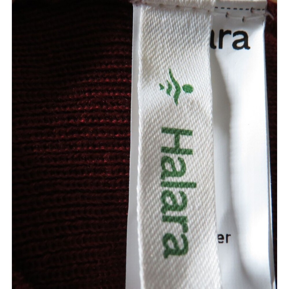 Halara Vest Burgundy Sweater Knit Button Up Halter Neck Top Size Large 12-14 - Picture 8 of 11